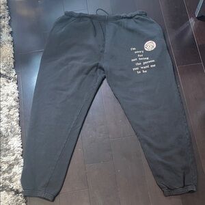 Marc Jacobs x Magda Archer joggers Black Sweatpants w/ Graphic Print size Small